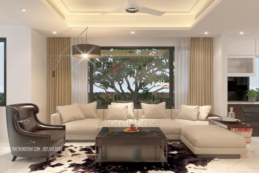 trang trí nội thất phòng khách với tông màu trung tính thể hiện sự hiện đại và sang trọng Tổng hợp các mẫu trang trí phòng khách đẹp mê ly