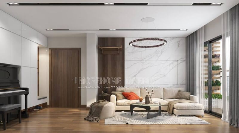 Thiết kế nội thất phòng khách chung cư hiện đại tinh tế Tham khảo các mẫu thiết kế phòng khách độc đáo