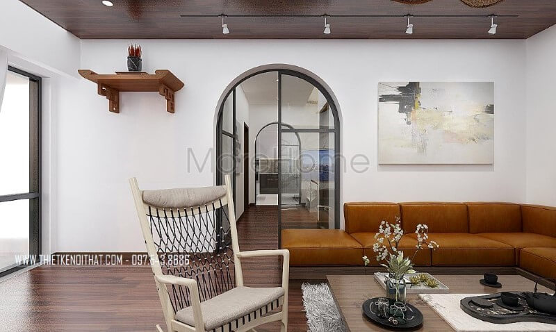 Ý tưởng thiết kế phòng khách hiện đại độc đáo với hệ cửa đi mái vòm đặc trưng tại Santorini Hy Lạp Thiết kế nội thất phòng khách