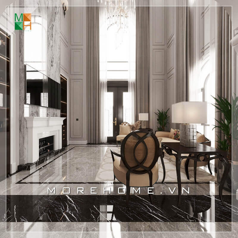 Thiết kế không gian phòng khách đẹp, cao cấp mang phong cách tân cổ điển cho chung cư, nhà phố, biệt thự, căn hộ penthouse. Khám phá các mẫu thiết kế phòng khách đẳng cấp