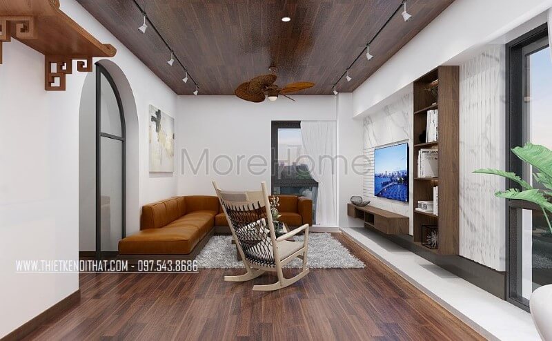 Trang trí nội thất phòng khách hiện đại đẹp, sang trọng tại biệt thự Xuân Phương. Gợi ý các mẫu bố trí phòng khách sang trọng