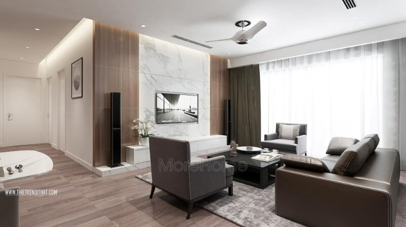 Với lối thiết kế hiện đại, nhẹ nhàng, sự sắp xếp hợp lí của nội thất cũng như màu sắc không gian mang lại cảm giác hài hòa cho không gian tiếp khách của gia chủ BST thiết kế phòng khách phong cách đa dạng