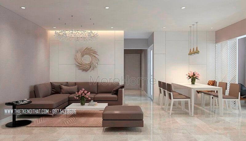 Thiết kế nội thất phòng khách chung cư đẹp hiện đại với các tone màu đơn giản, đồ nội thất thiết kế tối giản BST thiết kế phòng khách phong cách đa dạng