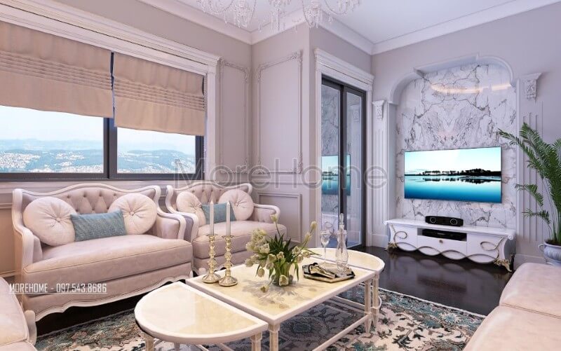Mang thêm luồng gió mới vào trong các mẫu thiết kế nội thất, kiến trúc sư Morehome đã mang lại cho gia chủ tại chung cư Ruby Tower một không gian nội thất phòng khách độc đáo, mới lạ nhưng không kém phần tiện nghi và sang trọng. Các mẫu trang trí phòng khách ấn tượng