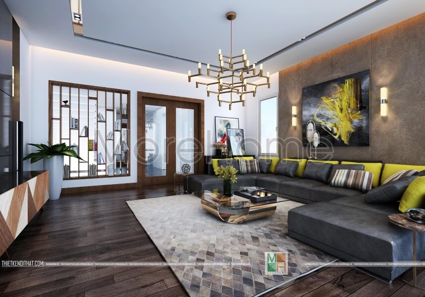 Thiết kế nội thất nhà phố hiện đại với nội thất gỗ mang lại cảm giác thoải mái và tràn đầy năng lượng Chọn lựa các mẫu bố trí phòng khách đẹp tuyệt vời nhất