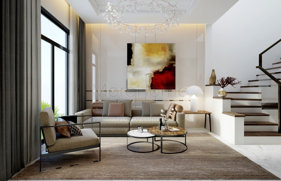 Thiết kế phòng khách đơn giản với cách trang trí nội thất trẻ trung và ấn tượng Xem ngay các mẫu thiết kế phòng khách đẹp đa phong cách