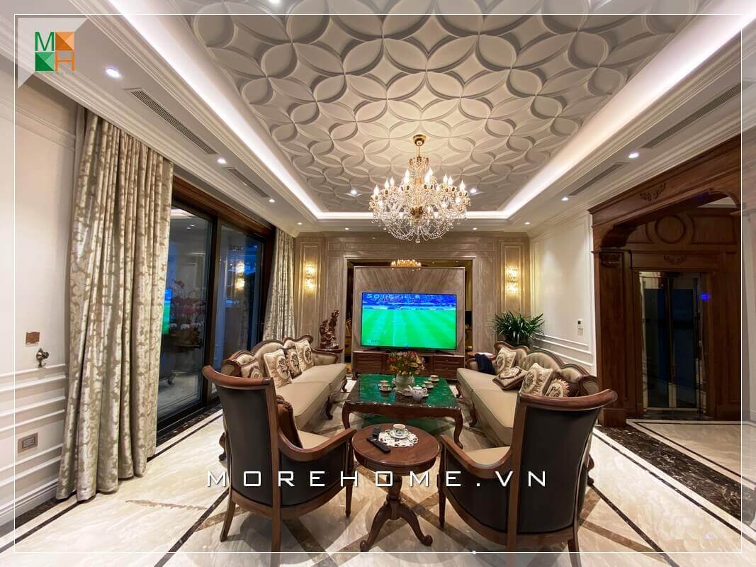 Gợi ý bố trí nội thất phòng khách cao cấp và sang trọng tại Hà Nội - MoreHome
