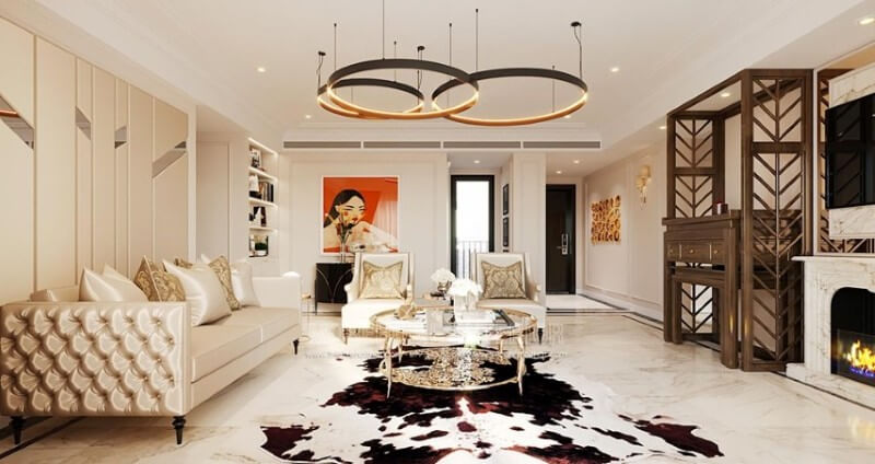 Thiết kế nội thất phòng khách chung cư cao cấp và tiện nghi Gợi ý những mẫu bày trí phòng khách đẹp sang trọng nhất