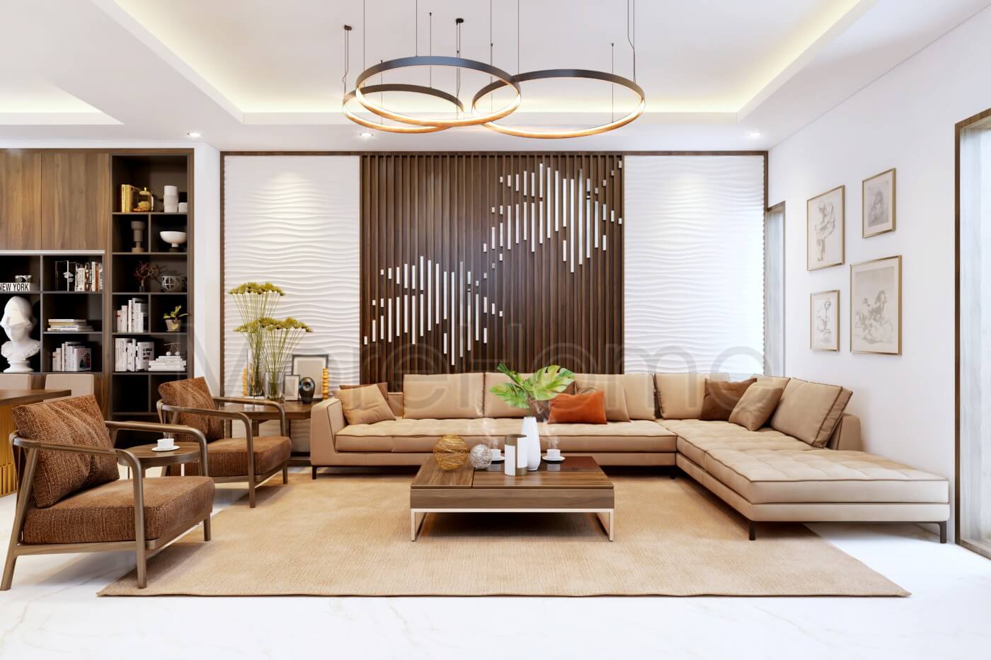 Thiết kế nội thất gỗ đẹp cho phòng khách sang trọng hút mắt khi bước vào cửa nhà Gợi ý những mẫu bày trí phòng khách đẹp sang trọng nhất