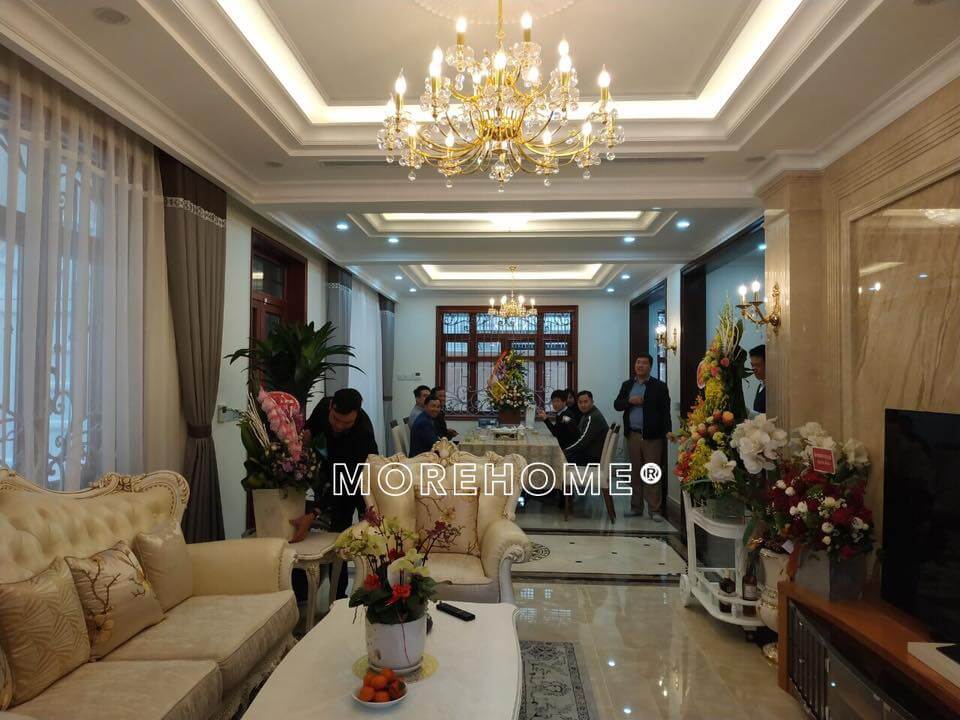 Thi công nội thất phòng khách sang trọng cho biệt thự tân cổ điển Các mẫu bố trí phòng khách đẹp tiện nghi đa phong cách