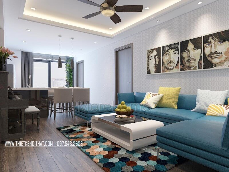 Nội thất phòng khách chung cư phong cách hiện đại Các mẫu bố trí phòng khách đẹp tiện nghi đa phong cách