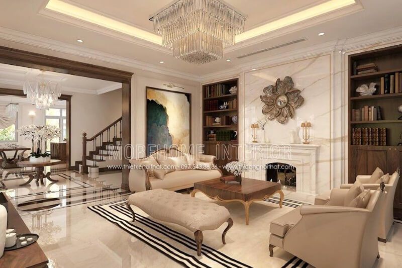 Thiết kế nội thất biệt thự Vinhomes The Harmony đẹp tại Hà Nội
